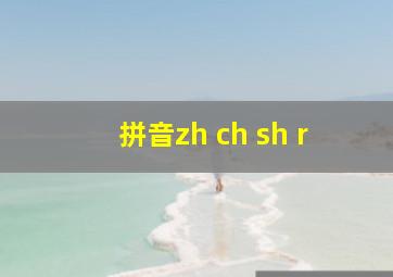 拼音zh ch sh r